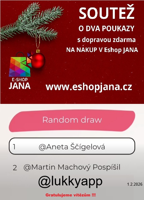 soutěž výherci Eshop JANA vánoce